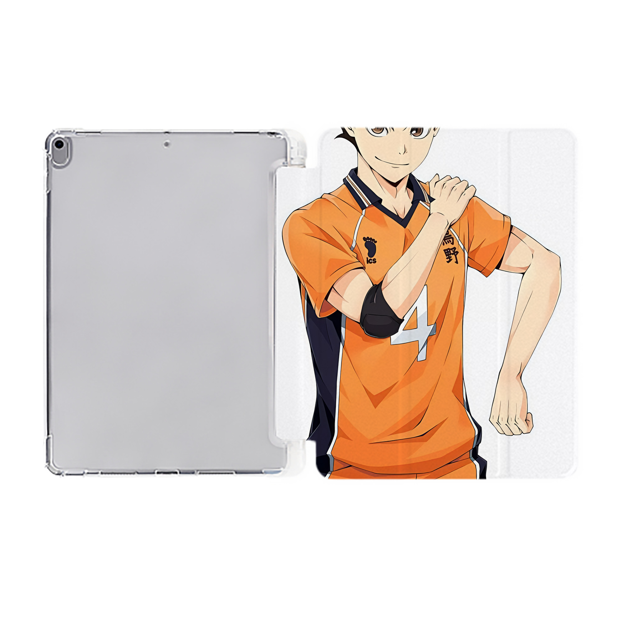 （画像用） ハイキュー!! Haikyu!! IPad ケース ペン収納付き 三つ折りスタンド PUレザー×シリコン 対応機種9.5/10.5/10.9インチ